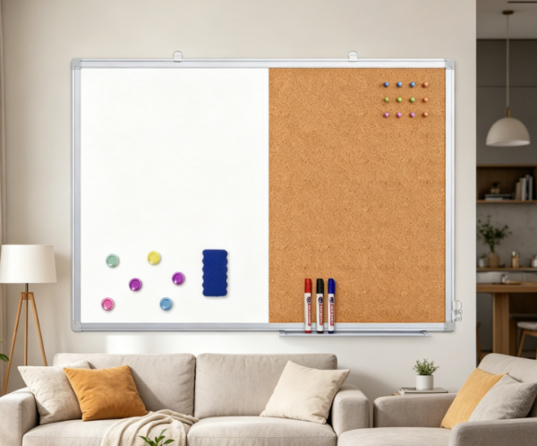 Magnetic Whiteboard & Cork Bulletin Board / Vision Board